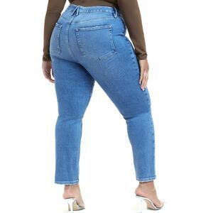 NEW Good American Jeans Plus Sz 22 Good Classic Crossover Slim Straight Stretch